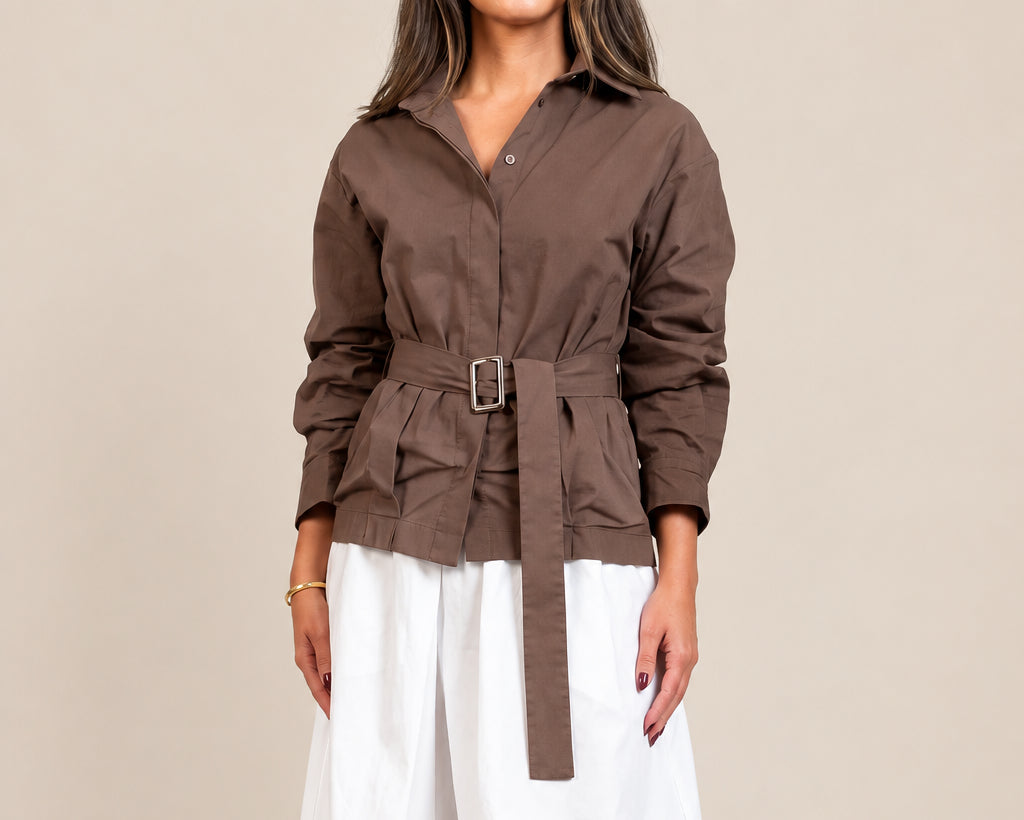 Belted Shirt Jacket