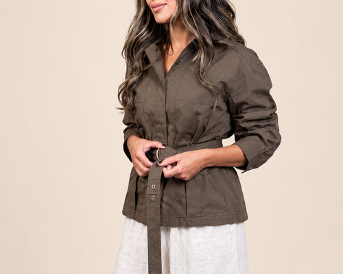 Belted Shirt Jacket