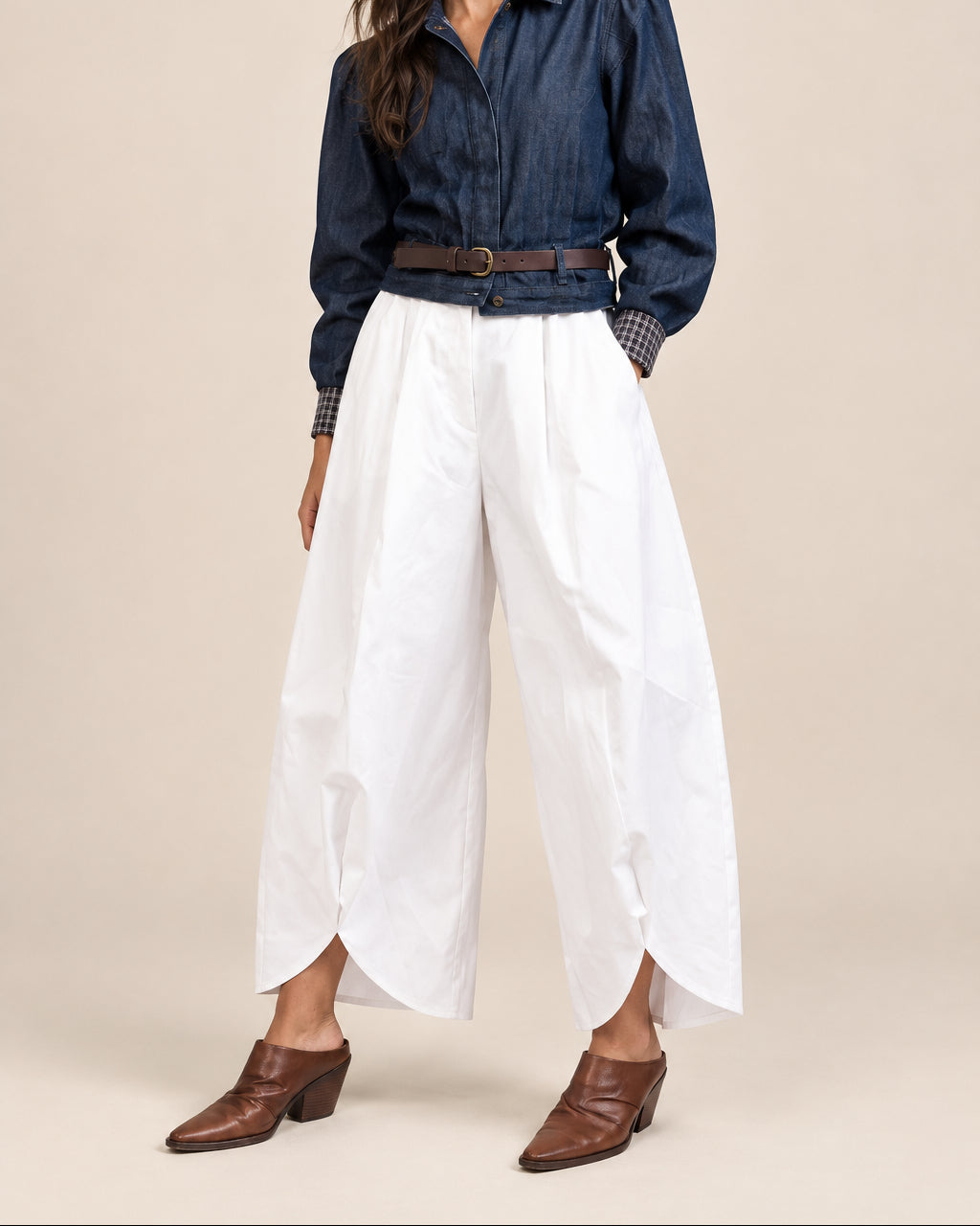 Cloud White Balloon Pants