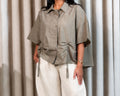 Olive Drawstring Shirt