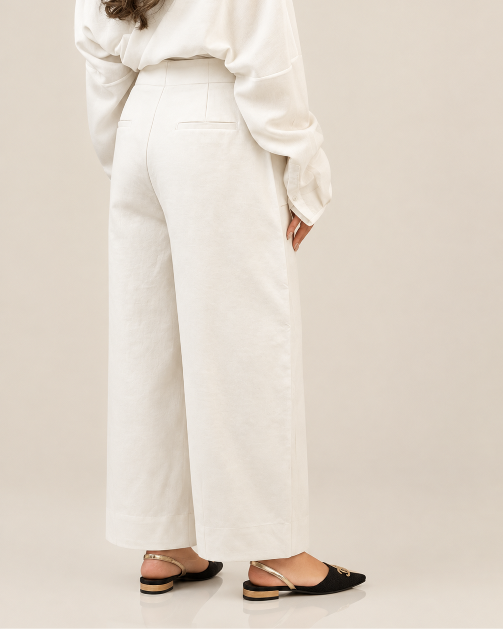 wrap Wide-Leg Trousers