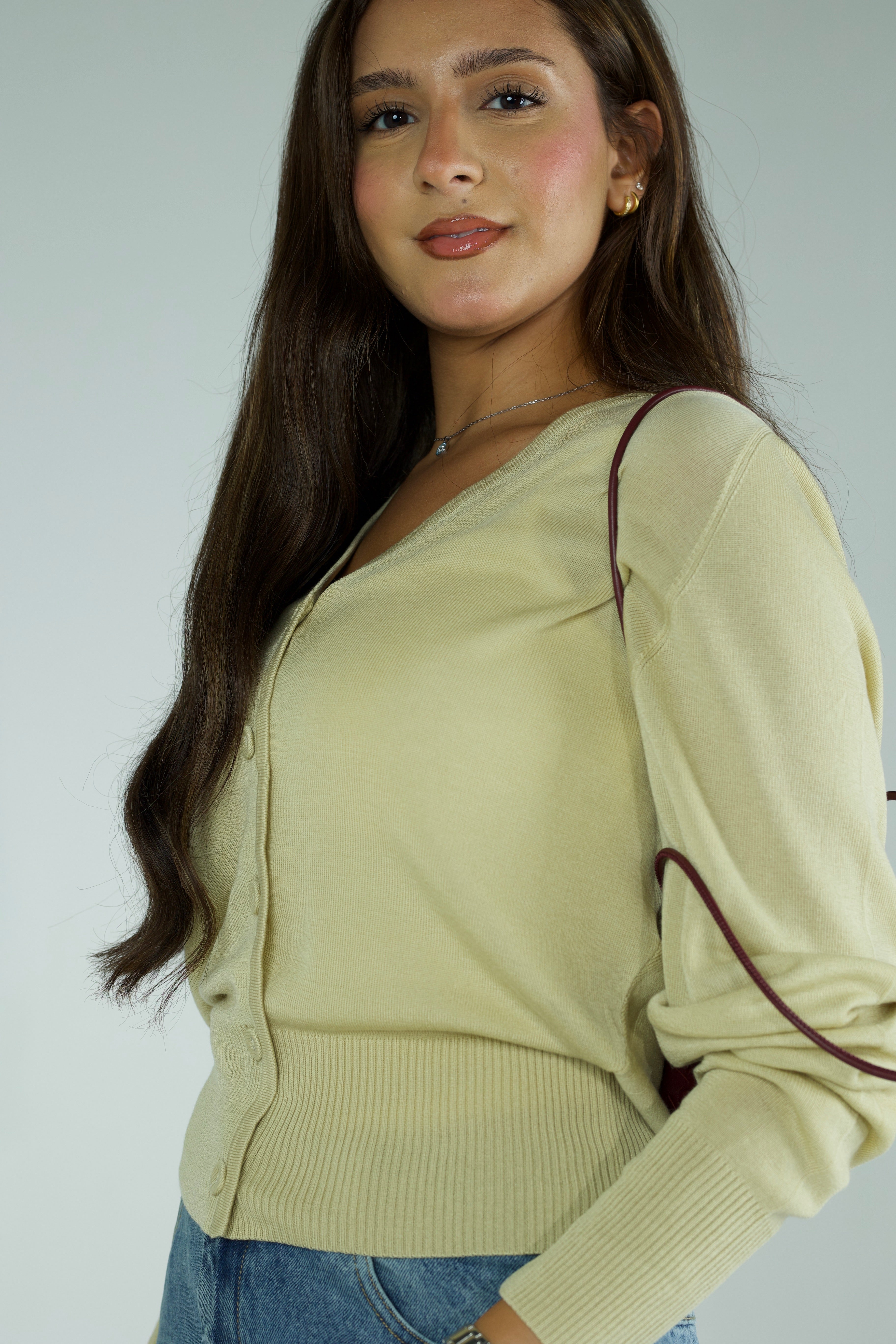 Olive Drift Cardigan